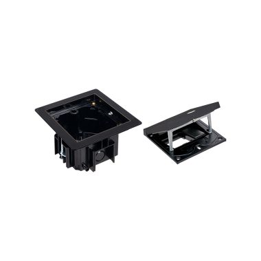 IP66 Kit vloerdoos zwart (1x K45 + 1x K45 smal), incl. inbouwdoos technische vloer 