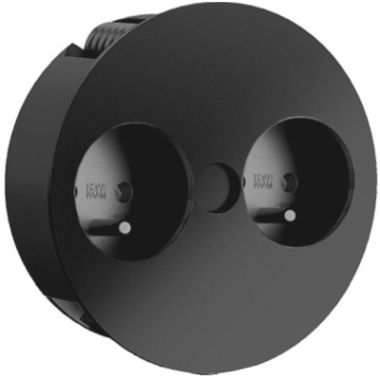 TWIST (2x UTE) Zwart mat RAL9005 + 0,2m kabel
