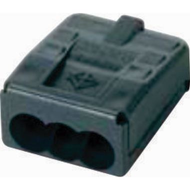 Schroefloze donker grijs steekklem 3x2,5mm² 100°C