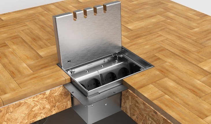 Vloerdoos Serie 89 Bodensteckdosen