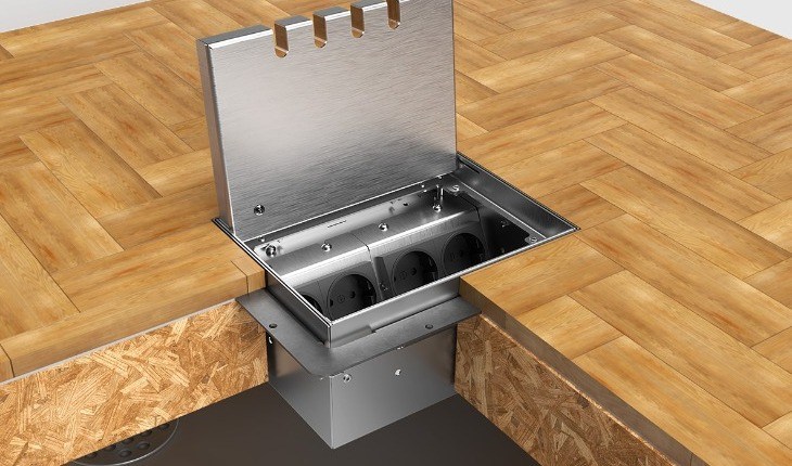 Boîtiers de sol Bodensteckdosen