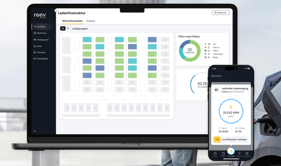 reev EV charging management software